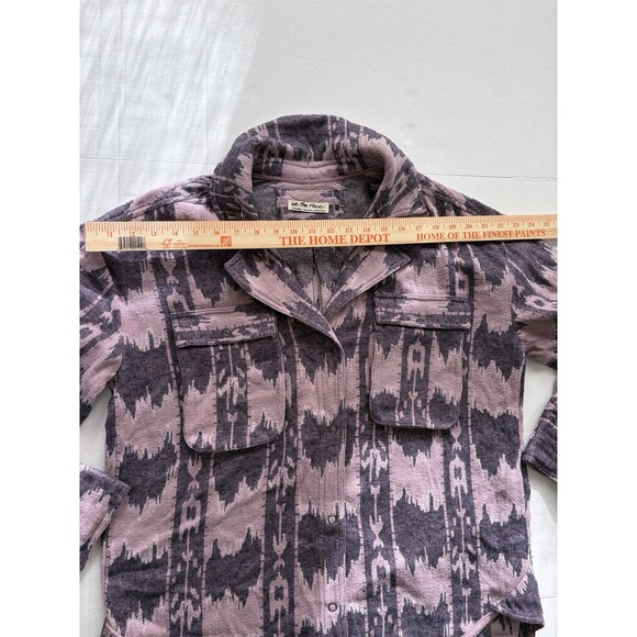 Free People Izzie Cargo Jacquard Shacket Size Large/Extra Large - Picture 7 of 13